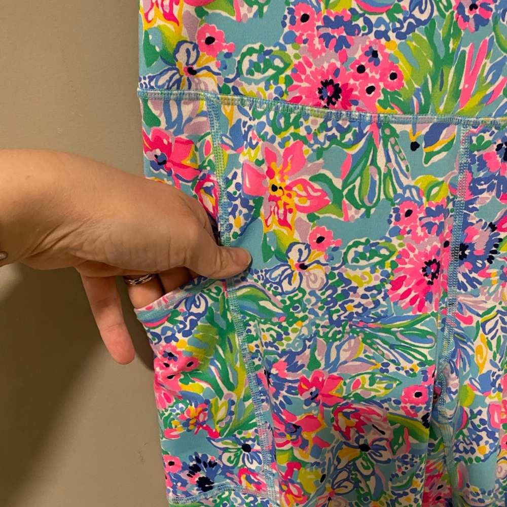 Lilly Pulitzer Multicolor Floral Leggings - Blue, Pink, Green - Picture 5 of 9